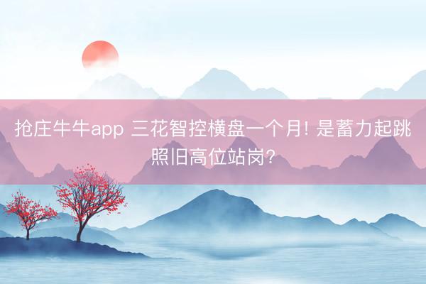 抢庄牛牛app 三花智控横盘一个月! 是蓄力起跳照旧高位站岗?