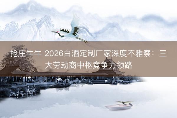 抢庄牛牛 2026白酒定制厂家深度不雅察:三大劳动商中枢竞争力领路