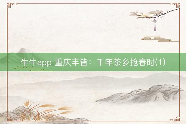 牛牛app 重庆丰皆：千年茶乡抢春时(1)