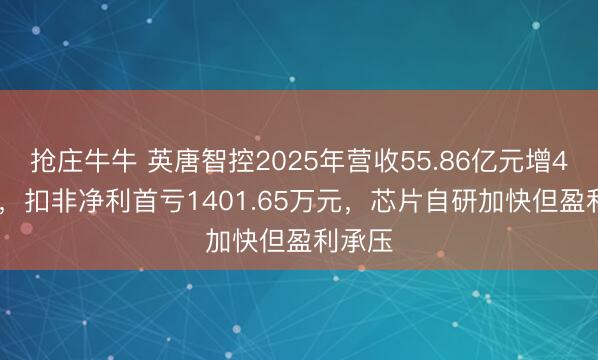 抢庄牛牛 英唐智控2025年营收55.86亿元增4.48%，扣非净利首亏1401.65万元，芯片自研加快但盈利承压