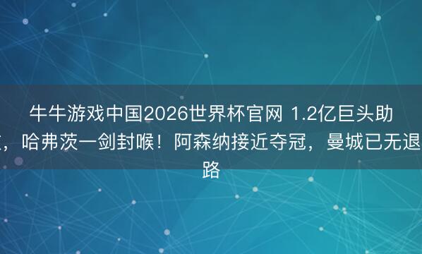 牛牛游戏中国2026世界杯官网 1.2亿巨头助攻，哈弗茨一剑封喉！阿森纳接近夺冠，曼城已无退路