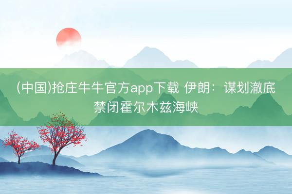 (中国)抢庄牛牛官方app下载 伊朗：谋划澈底禁闭霍尔木兹海峡