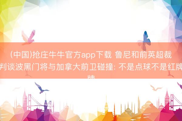(中国)抢庄牛牛官方app下载 鲁尼和前英超裁判谈波黑门将与加拿大前卫碰撞: 不是点球不是红牌